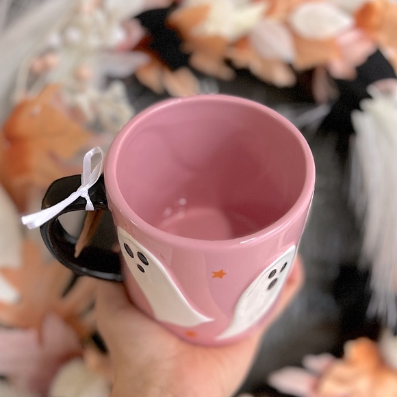 ✨NEW👻LANG Pink Ghosts Mug with Black Handle🩷 - Picture 5 of 6